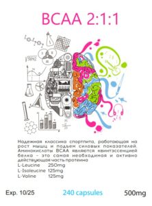 BCAA 240 капсул 2:1:1 фото